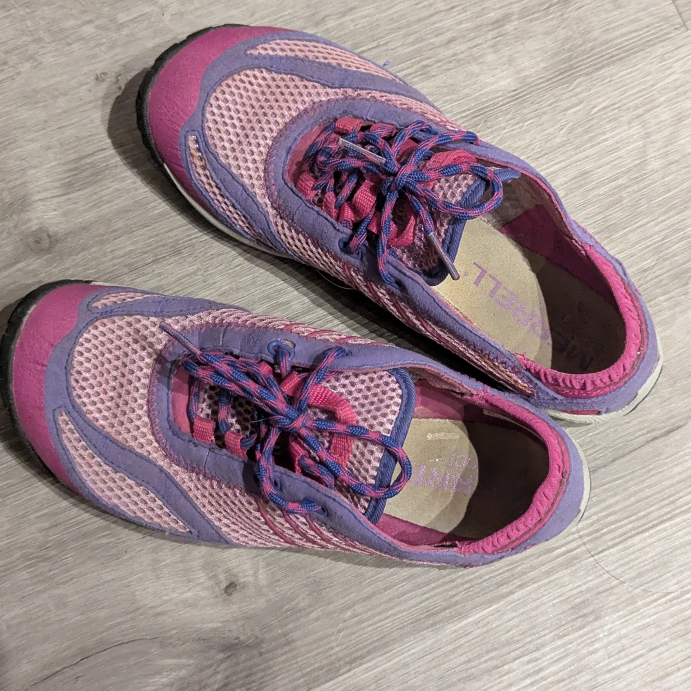 Pink and Purple Athletic Shoes